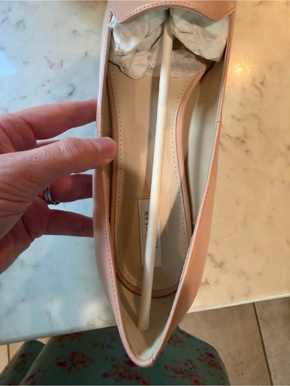 NIB Cole Haan Women's Blush Pink Leather Low Heel Loafers - Picture 6 of 14